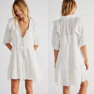 Free People Elora Mini White Ivory Dress Size XS